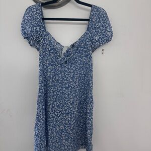 SHEIN Blue and White Floral Dress